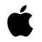 Logo de Apple, partenaire informatique.