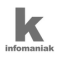 Logo d'infomaniak, partenaire hébergement informatique.